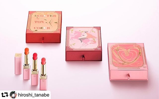 #cledepeaubeaute #repost @hiroshi_tanabe・・・SHISEIDO Clé de Peau Beauté, MAGNIFICATEUR LÈVRES nValentines gift box by Hiroshi TanabeNow on sale#shiseido #cledepeaubeaute #magnificateurlevres #illustration #beauty #cosmetics #spring #lipstick #valentine #資生堂　#クレドポーボーテ #マニフィカトゥールレーブル @shiseido @cledepeaubeaute