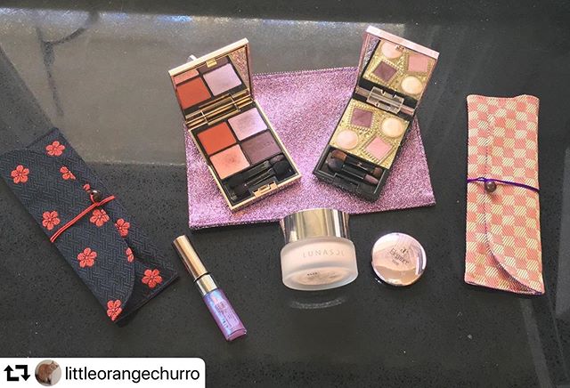 #repost @littleorangechurro・・・The holidays coffrets were so lovely this past season! Thank you @fudejapan for helping me order them. The Koyudo pouches are gorgeous in person….#lunasol #elegance #elegancecosmetics #koyudo #japanesemakeup&nbsp;#jbeauty
