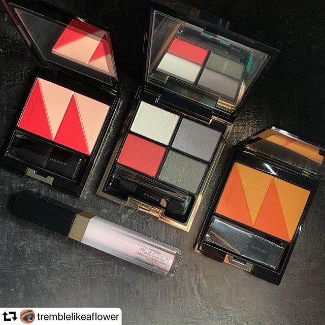 #repost @tremblelikeaflower・・・#swatches of the @suqqu_official Spring 2020 Color collection.I picked the limited items from the collection (🏽 @fudejapan !) because they were the most interesting. I may get some of the permanent ones later, once I see additional swatches, etc. I’m not sure what the theme is for this year’s collection, but it’s an inconventional one for spring..#DesigningColorEyes 130 #Shungasumi is an unexpected combo of pale white, periwinkle blue, mossy green and cherry red..#GlowTouchEyes 108 #Koukyokuiro is a better version of that multicoloured white Marc Jacobs liquid shadow that disappointed me so much last month; they both have the same unicorn rainbow pearl but the Suqqu one wears well and doesn’t look like flaky disease on the eyelids 🤣.#PureColorBlush 118 #Oribenigasane and 119 #Mikangasane are lovely to look at but a little problematic to use. I struggled a lot to pick up product when I was swatching (those are many layers) and by the time I was done, both palettes were hardpanned (see my stories). I haven’t tried them on my cheeks yet; hopefully the goat Suqqu brush is sufficiently scratchy to pick up product 🤷🏽♀️